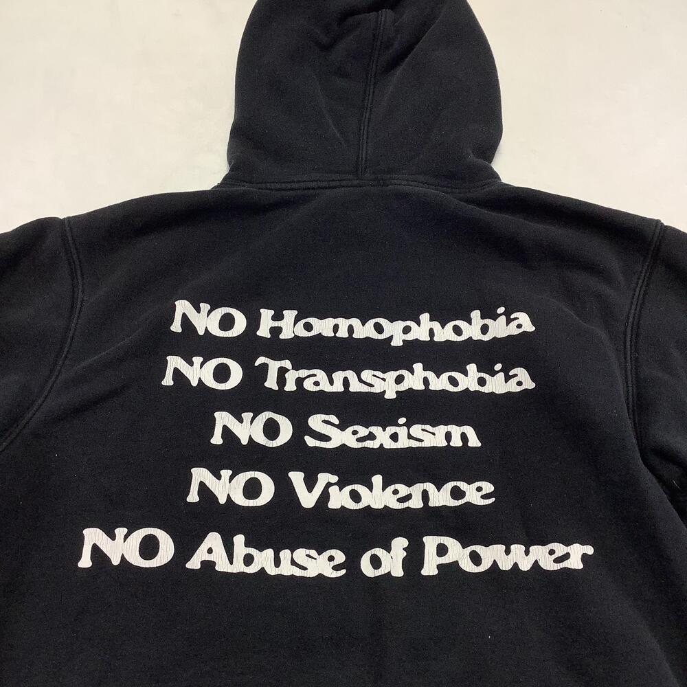 OBEY Hoodie Mens Large Black Love Is The Cure Pullover Fleece Graphic Sweatshirt - Picture 5 of 9